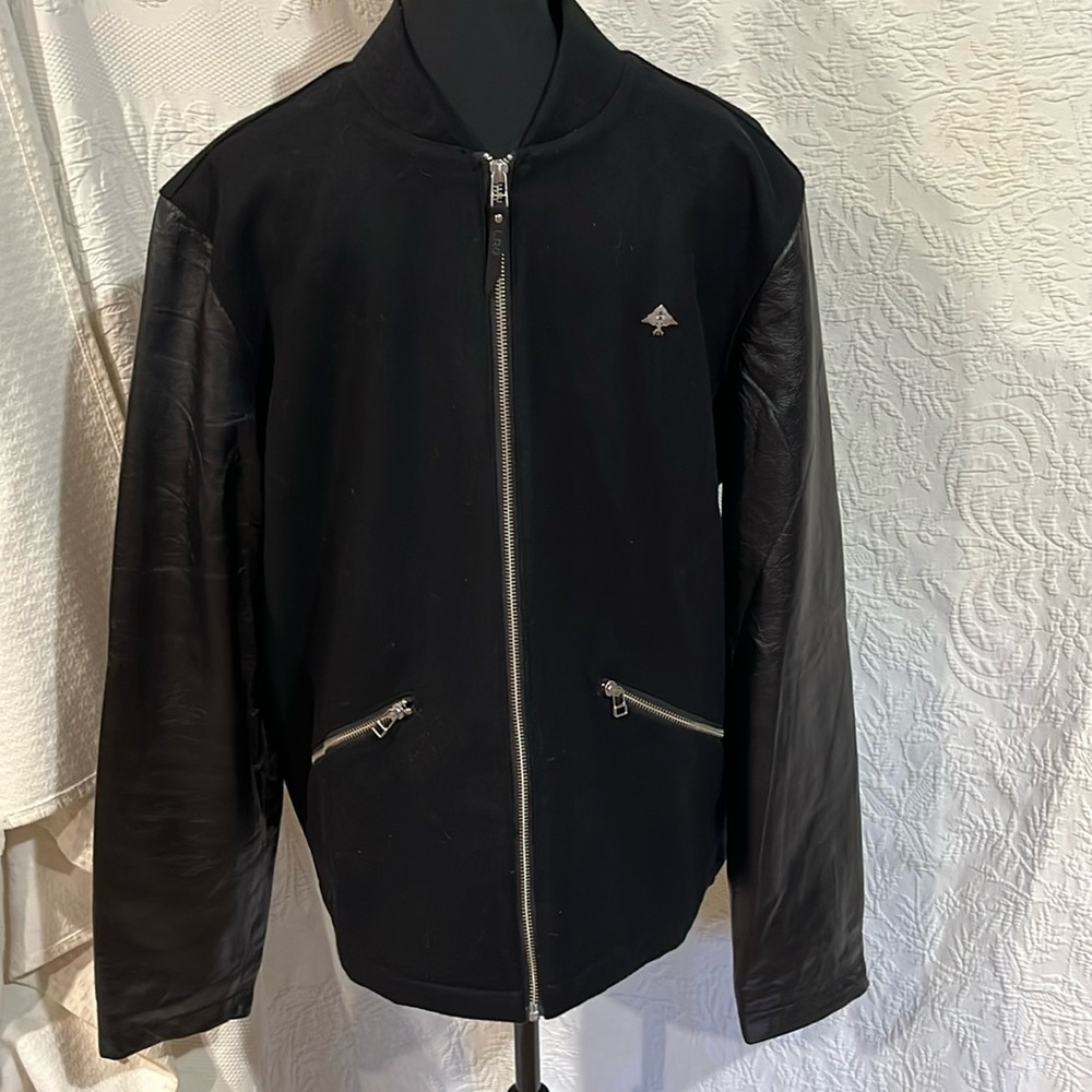LRG jacket with leather sleeves, size‎ medium